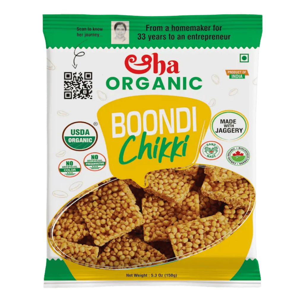 Aha Organic Boondi Chikki 150 g buy online USA - 1